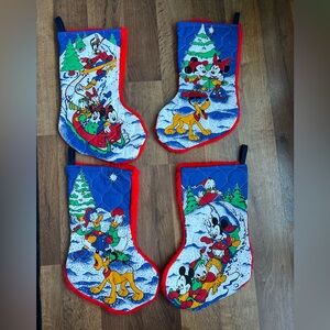 4 Vintage Disney Stockings